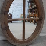 Oak bull's-eye mirror from the 1860s