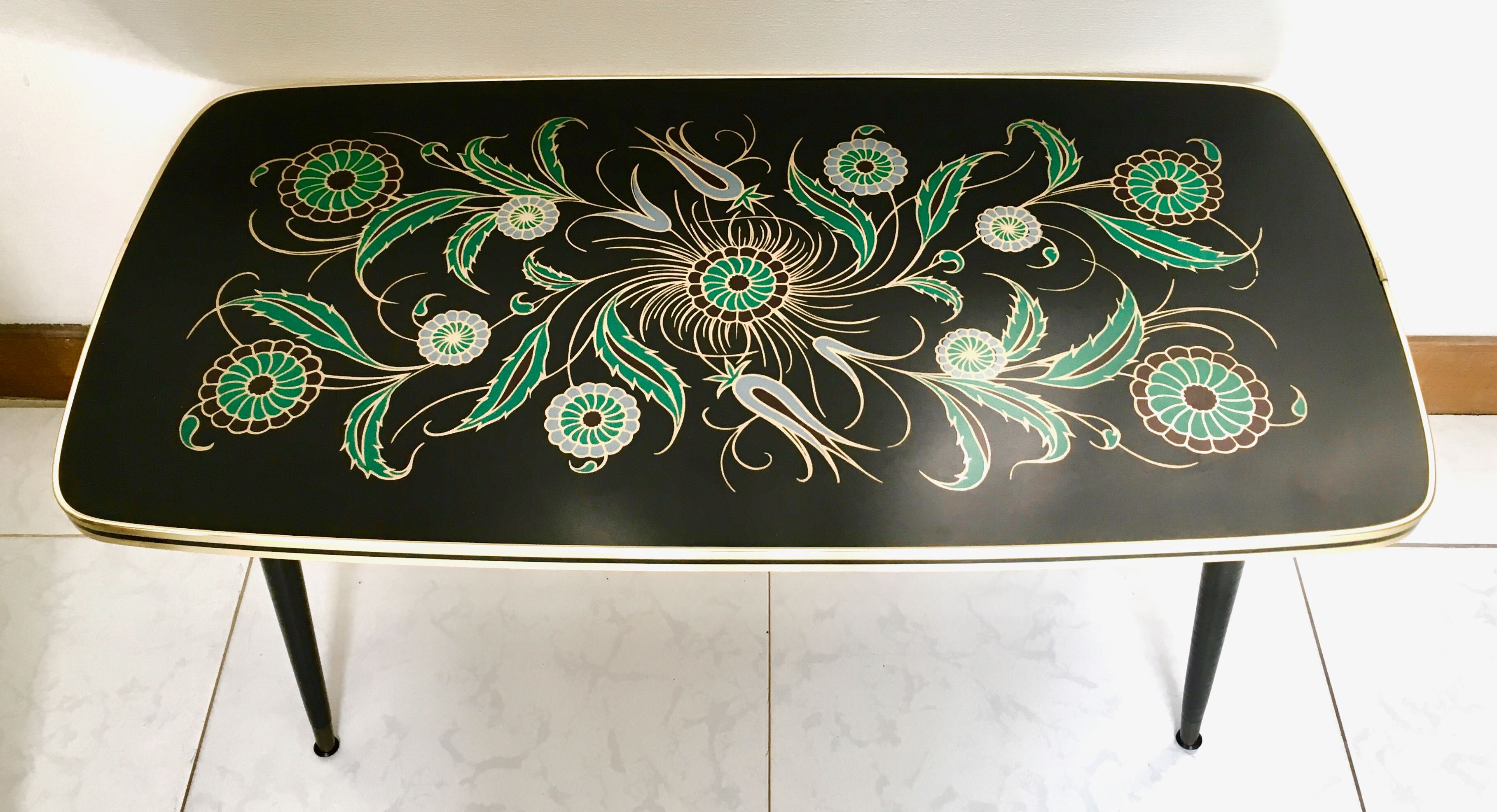 Stylized deco vintage coffee table