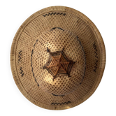 Rattan colonial hat