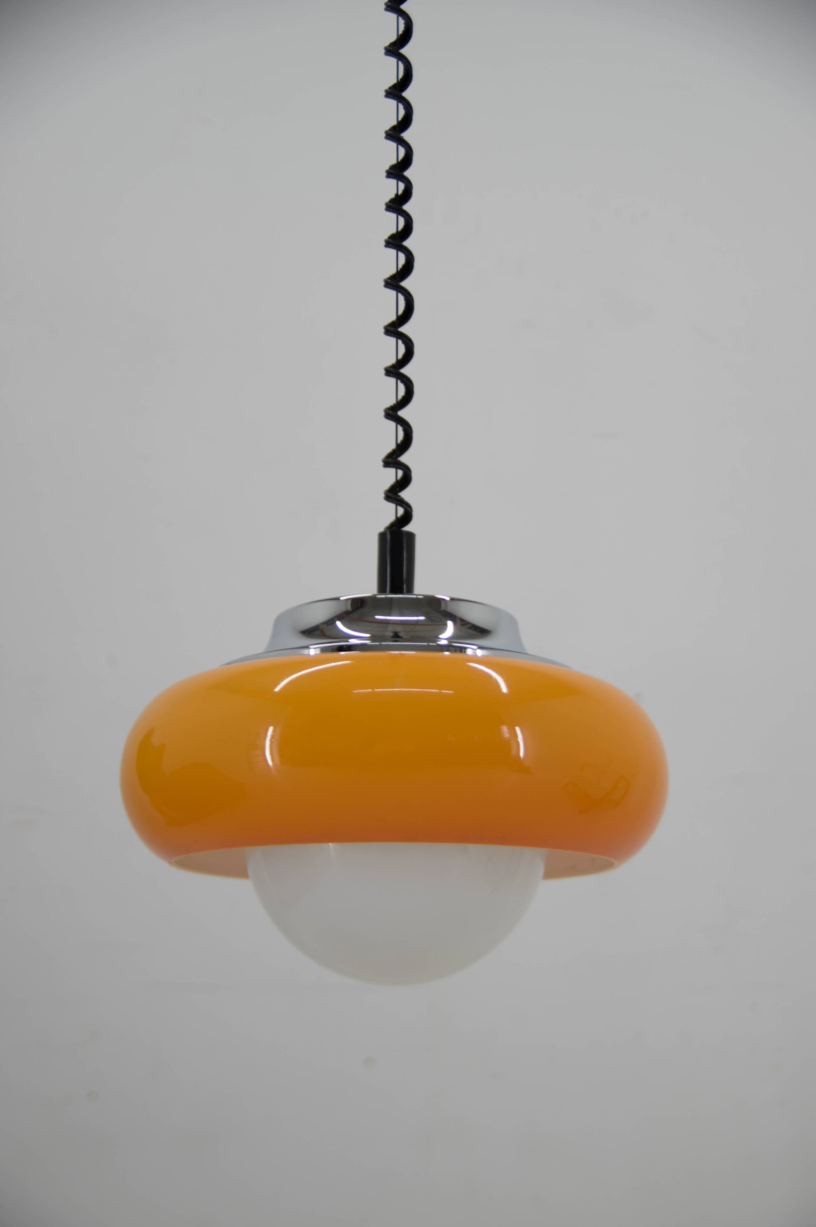 Mid Century Adjustable Pendant Meblo, Harvey Guzzini, Italy, 1970s