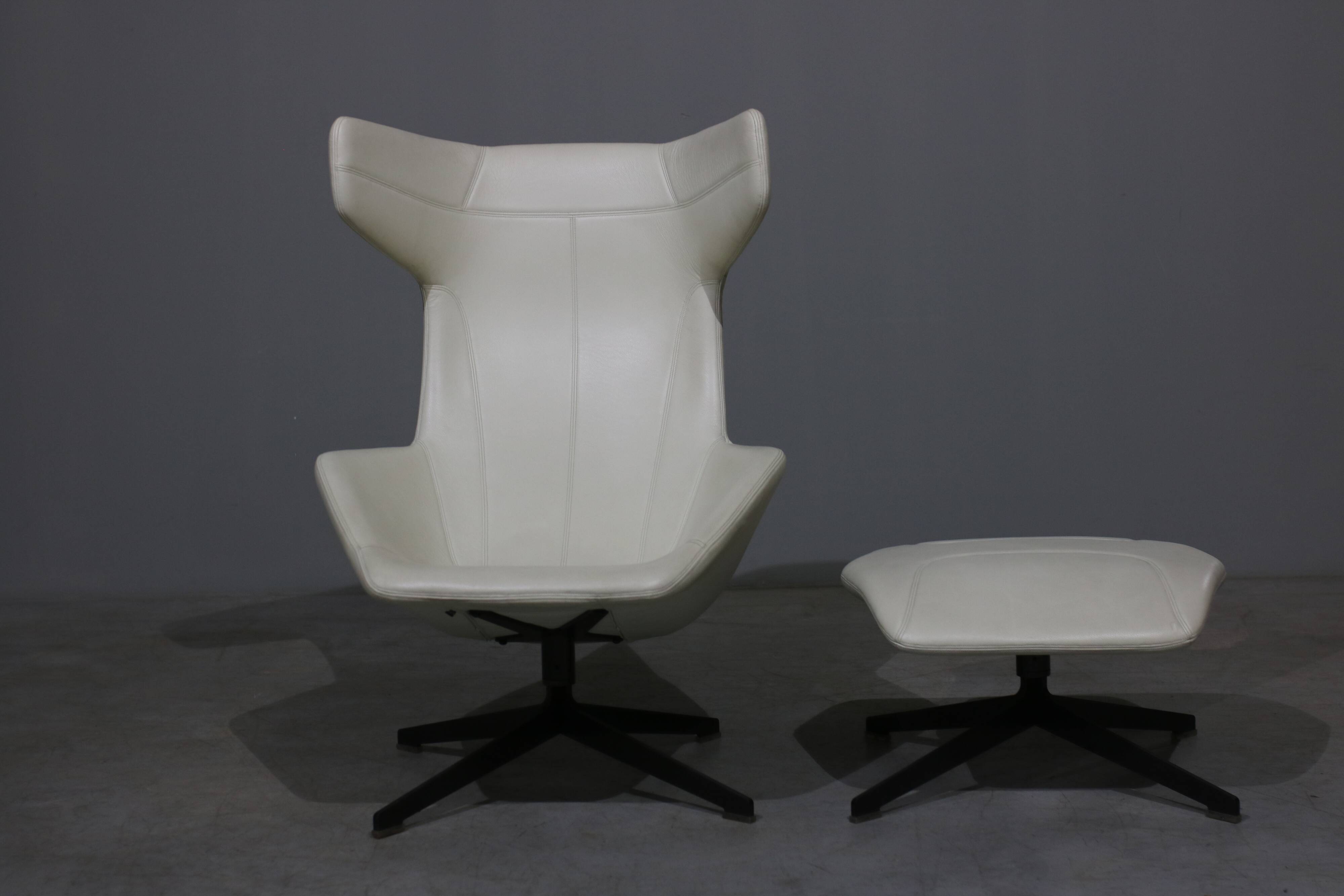 Set of  Lounge Chair and Ottoman By Alfredo Haberli for Moroso