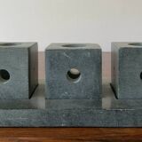 Set of 6 vintage marble and stone candlesticks