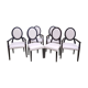 Set armchairs and chairs medallion design
