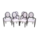 Set armchairs and chairs medallion design