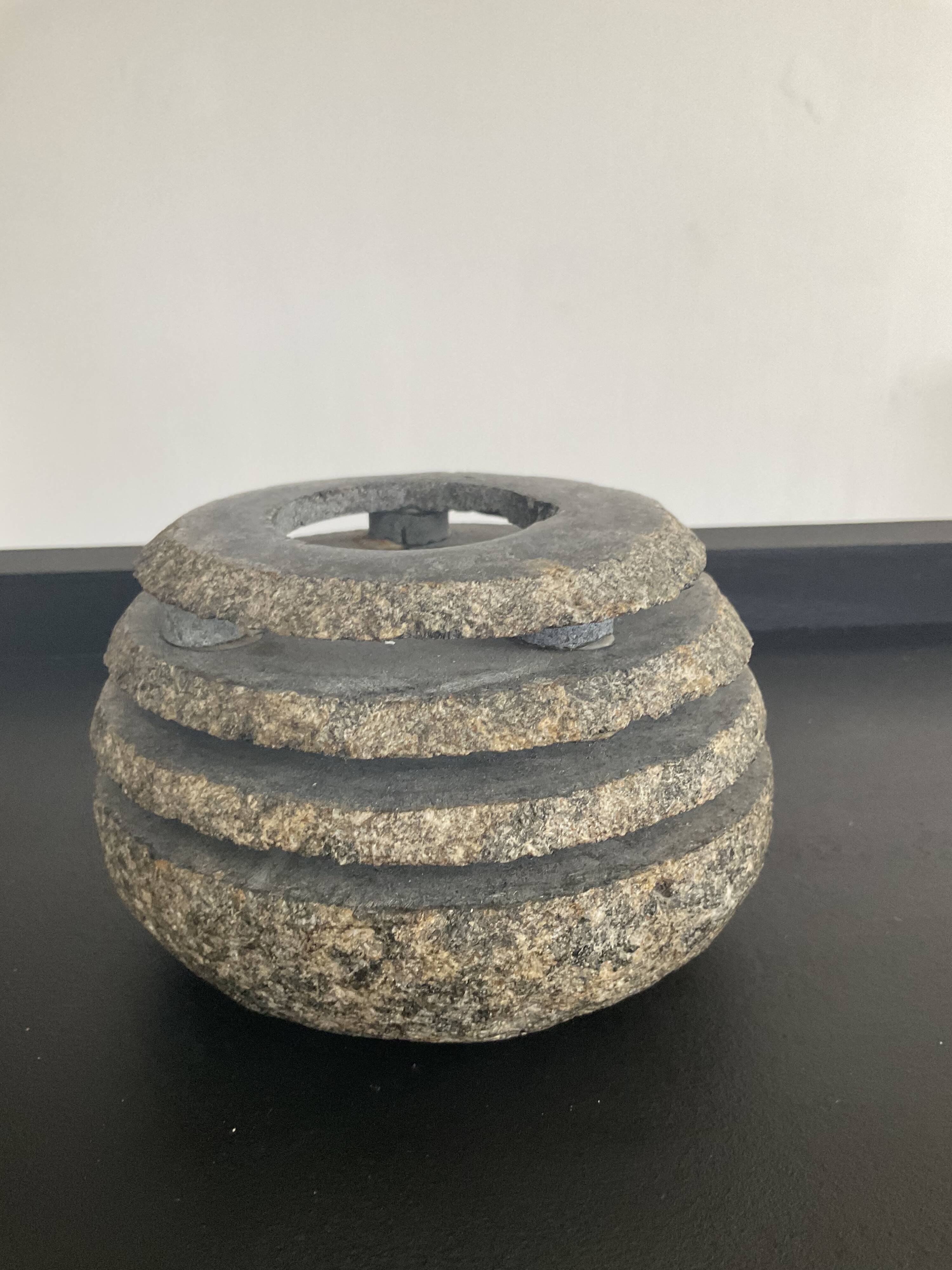 Vintage brutalist candle holder