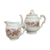 Teapot and its vintage porcelain milk jar