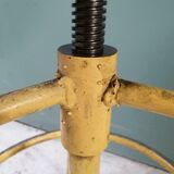 Industrial stool height-adjustable tripod yellow
