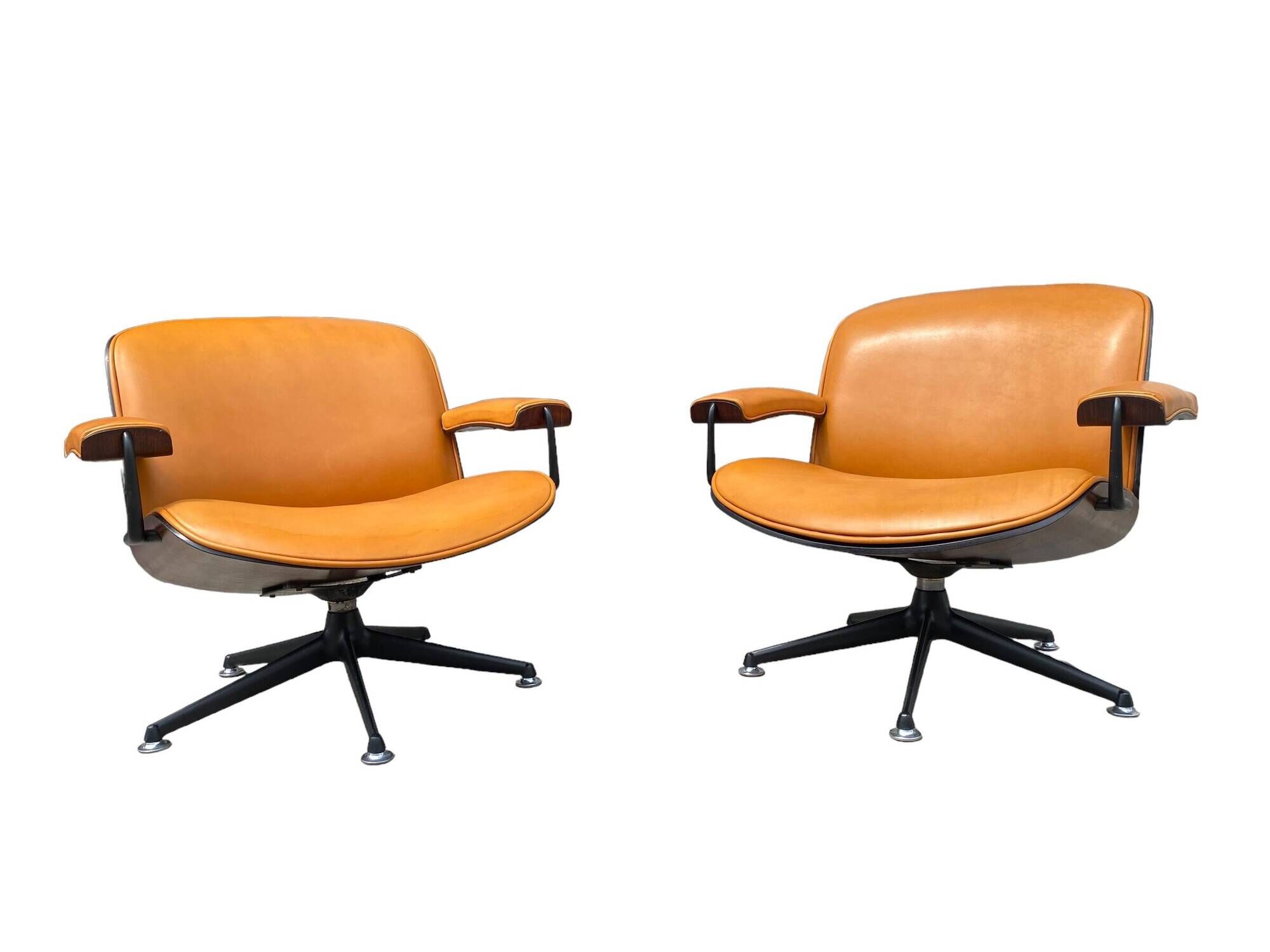 Ensemble de 2 chaises longues rares par Ennio Fazioli pour MIM Roma 1960