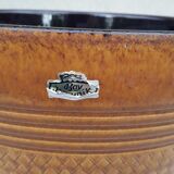 Ceramic pot cover signed