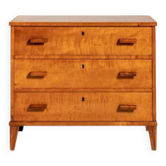 Swedish Art Deco Flame Birch Chest of Drawers
