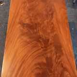 Coffee table / side table in mahogany with a rattan shelf.