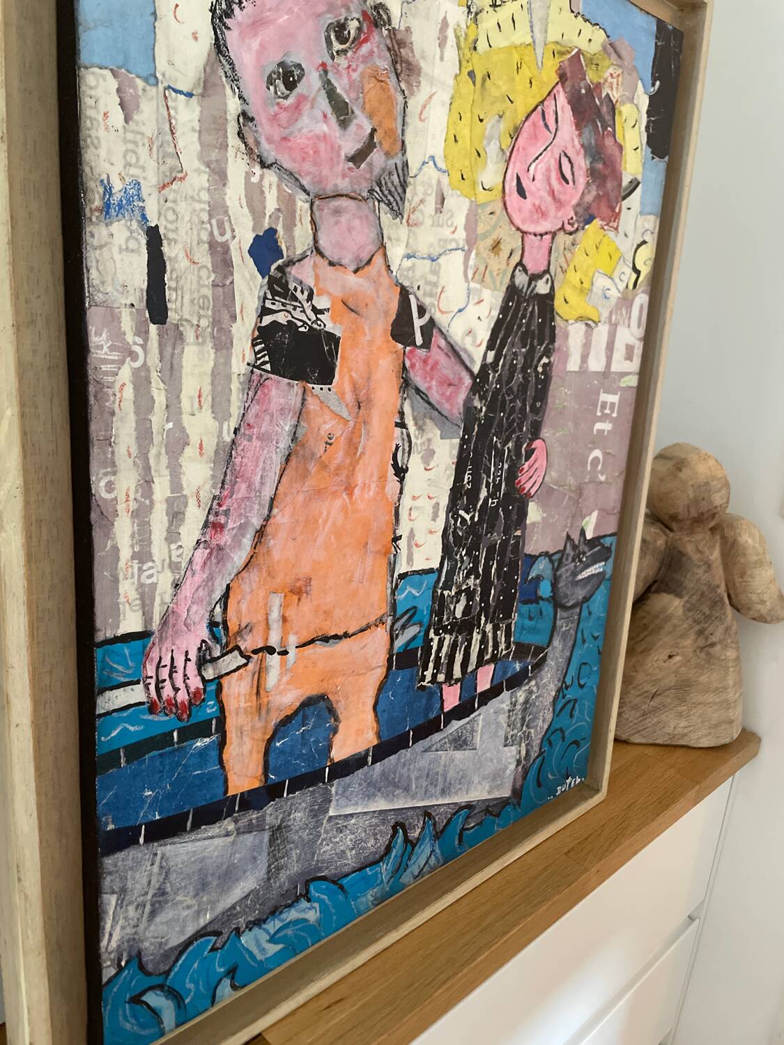 Acrylic on canvas and collage