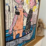 Acrylic on canvas and collage