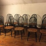 Suite de 10 chaises Ercol modèle quaker années 50