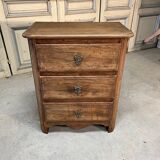 Bleached walnut chest of drawers