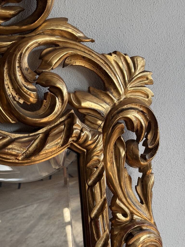 Large Italian Florentine gilt mirror, late 19th century, 170x112cm