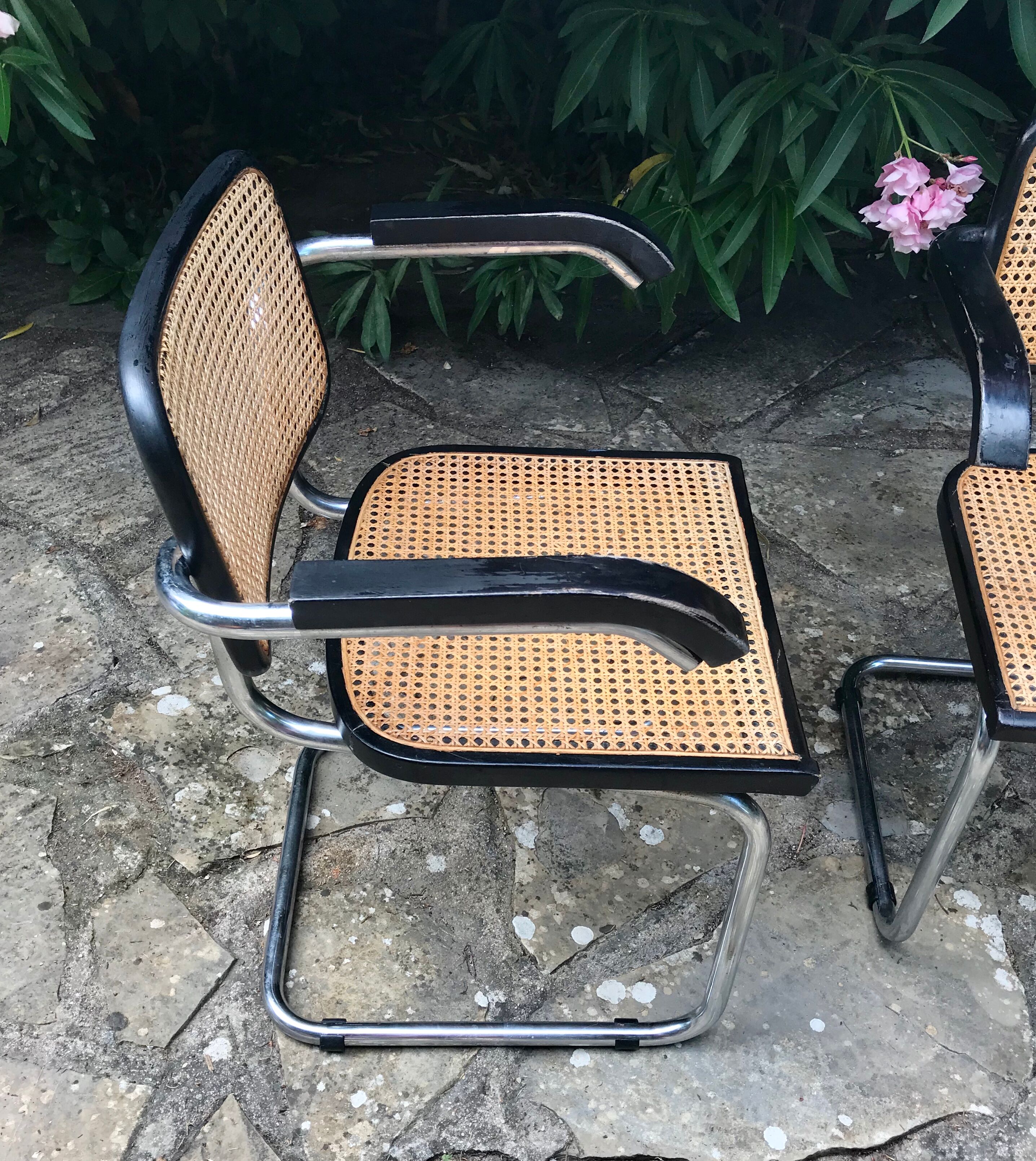 Pair of armchairs B64 Marcel Breuer