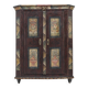 Rustic Farmhouse Folk Art Painted Bridal Cabinet 1844