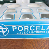 6 Yugoslav porcelain coffee cups - FP Zaječar - white and gilding