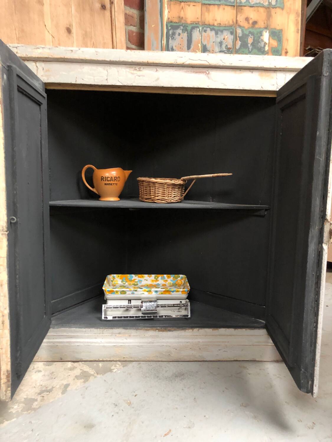 Old weathered corner workshop furniture