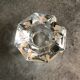 Glass table candle holder or crystal cast faceted diamond shape