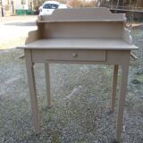 Table de toilette ancienne patine beige