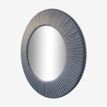 Poltrona Frau pleated leather mirror