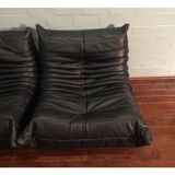 Set of 3 "Togo" leather designed by Michel Ducaroy 1973