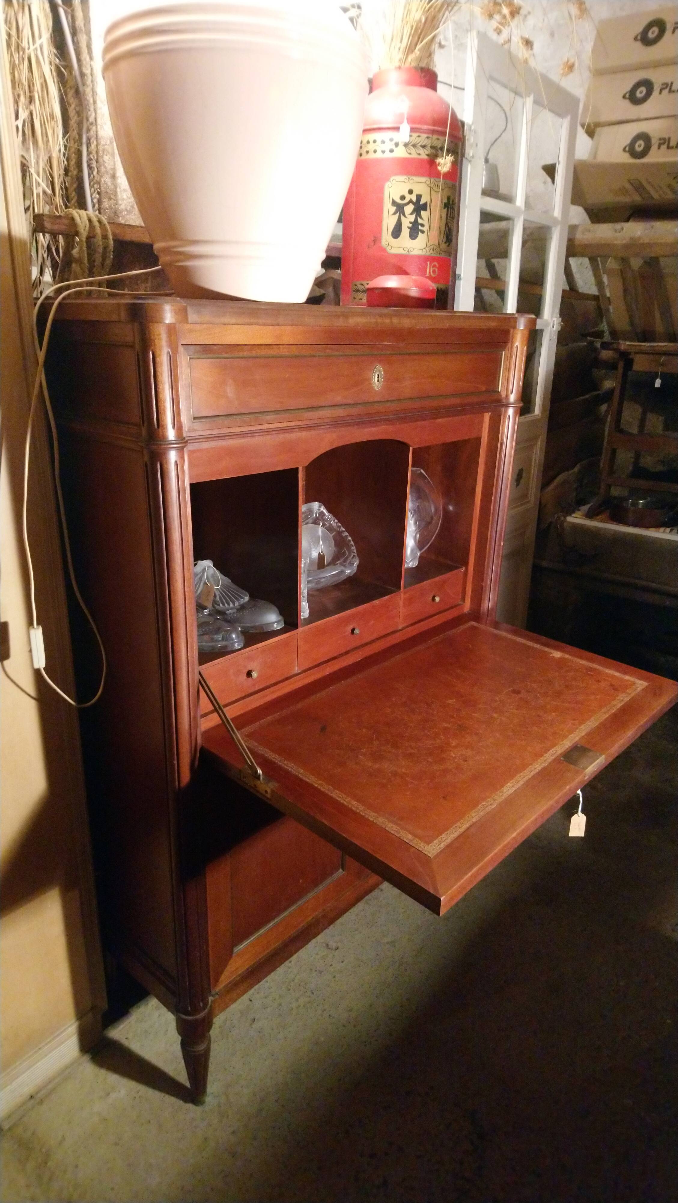 English-style solid wood secretary.