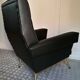 Pair of vintage leather armchairs