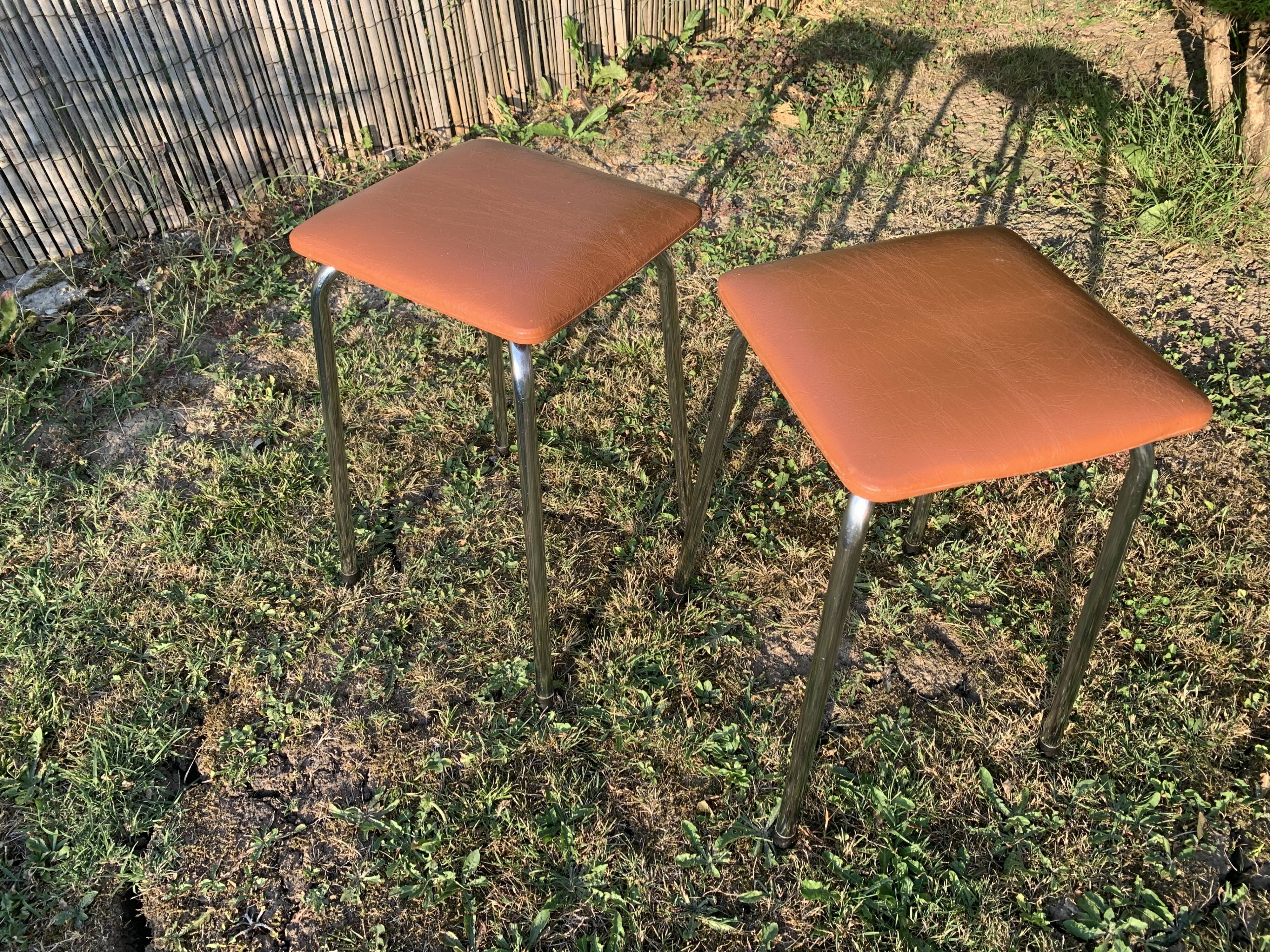 Pair of Skaï stools