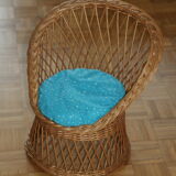 Children's rattan armchair 1950