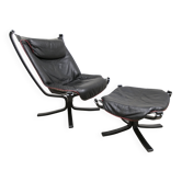 Fauteuil et ottoman viking p97 par Sigurd Ressell, Poltrona Fr