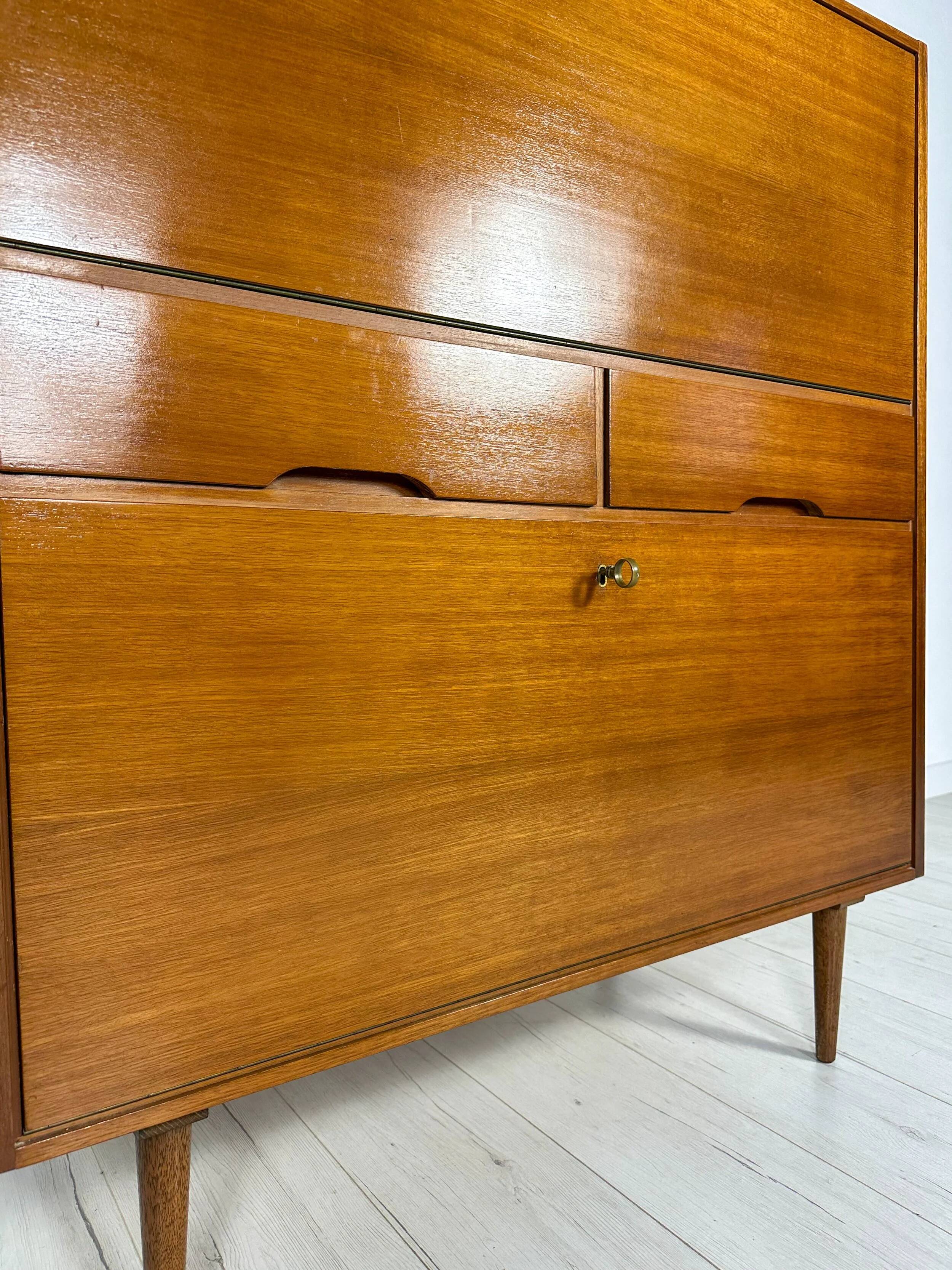 1960s Vintage Minimalistic Walnut Cabinet/Secretary