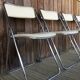 Set of 5 folding chairs 1970 chrome