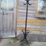 Vintage parrot coat rack in old wood