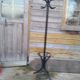Vintage parrot coat rack in old wood
