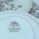 Set of 6 flat english plates