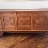 Magnificent enfilade buffet bahut gaston poisson in solid wood.