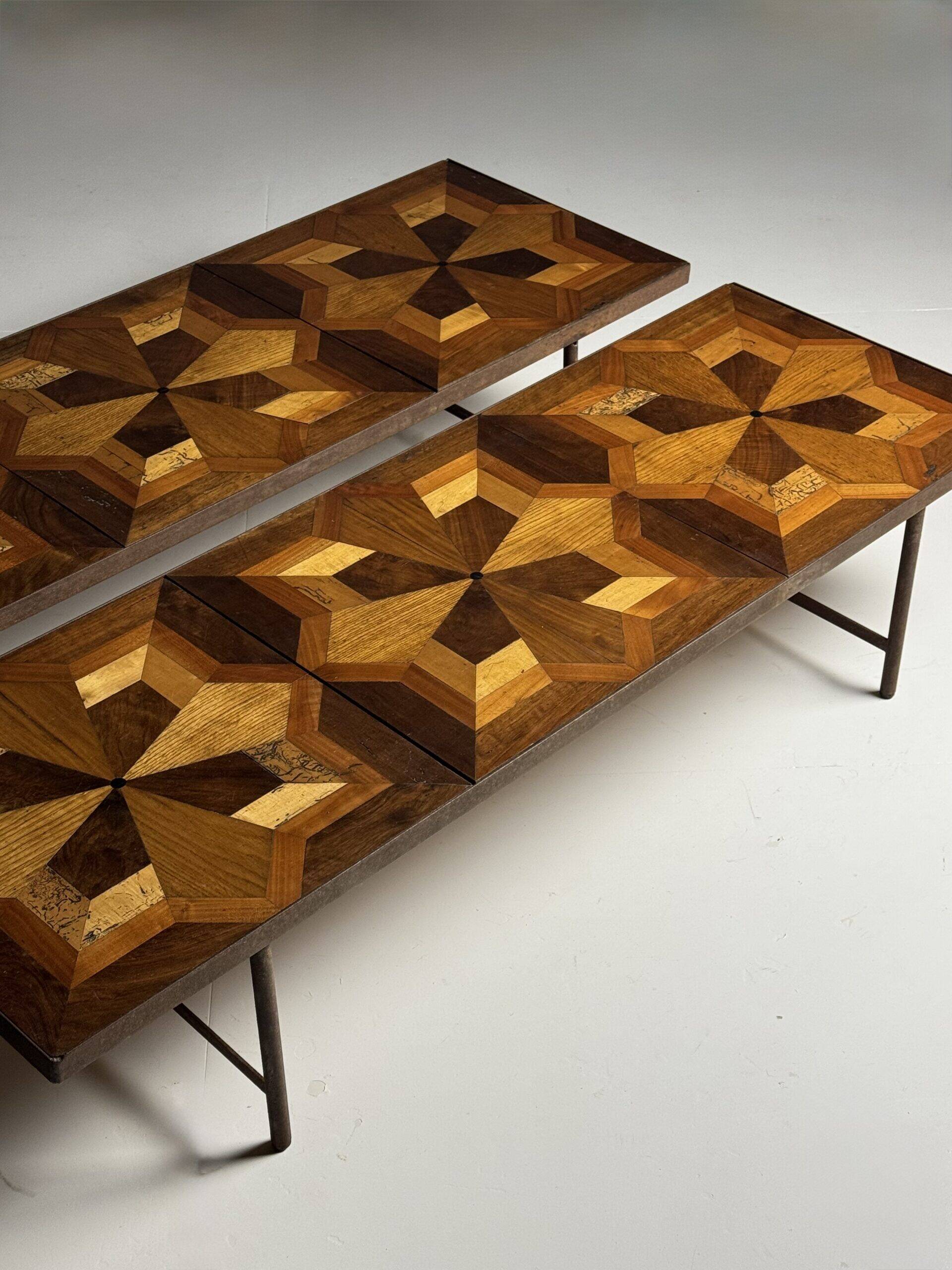 Tables basses en marqueterie (ensemble) 19e siècle