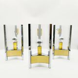 Hurricane wall lamp by  Sciolari, 1960s, set of 3