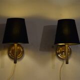 Danish brass wall lights 1970
