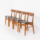 Ensemble de 4 chaises de salle à manger Mosbøl par Findahl (Danemark, années 1960).