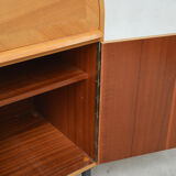 Secretary rounded in blond wood 1960
