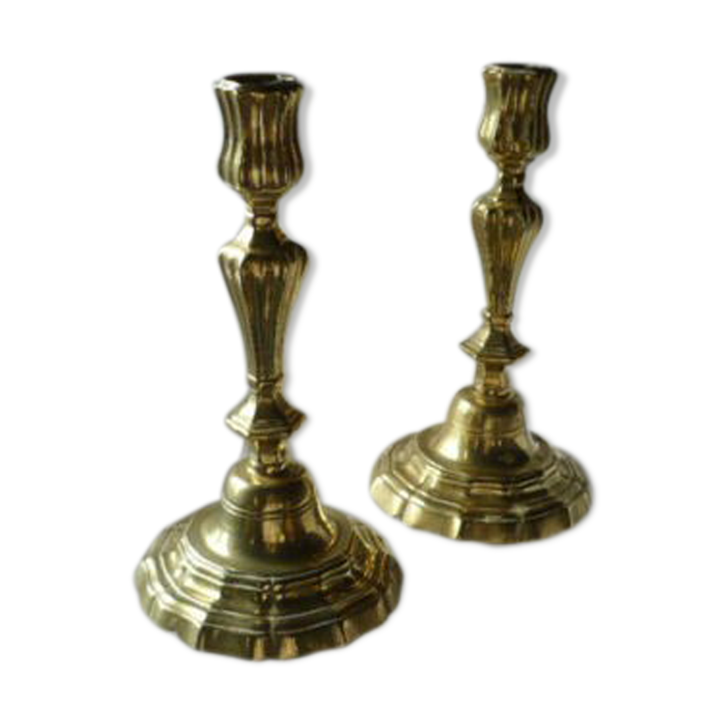 Pair of bronze candlesticks 18th century