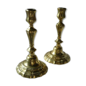 Pair of bronze candlesticks 18th century