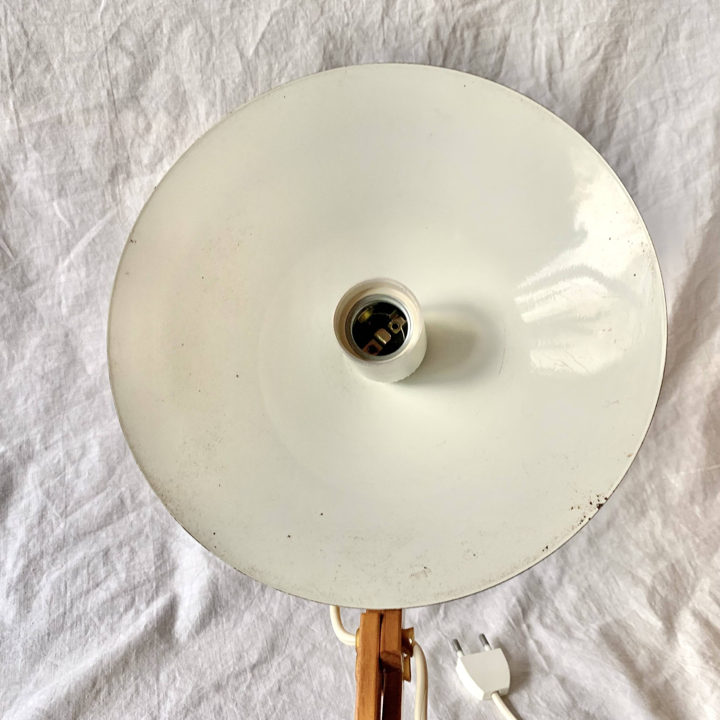 Lampe accordéon jaune vintage