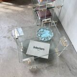 Glass and Plexiglas consoles from the 80s