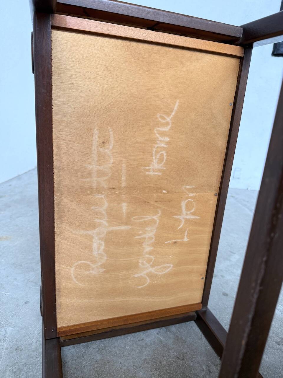 Jacques Hauville bedside table Roche Bobois mahogany