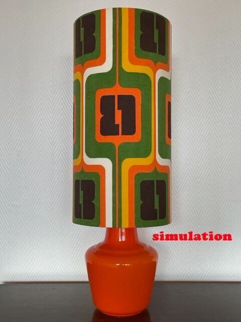 Lampshade Robin H40 D20 fabric 1970